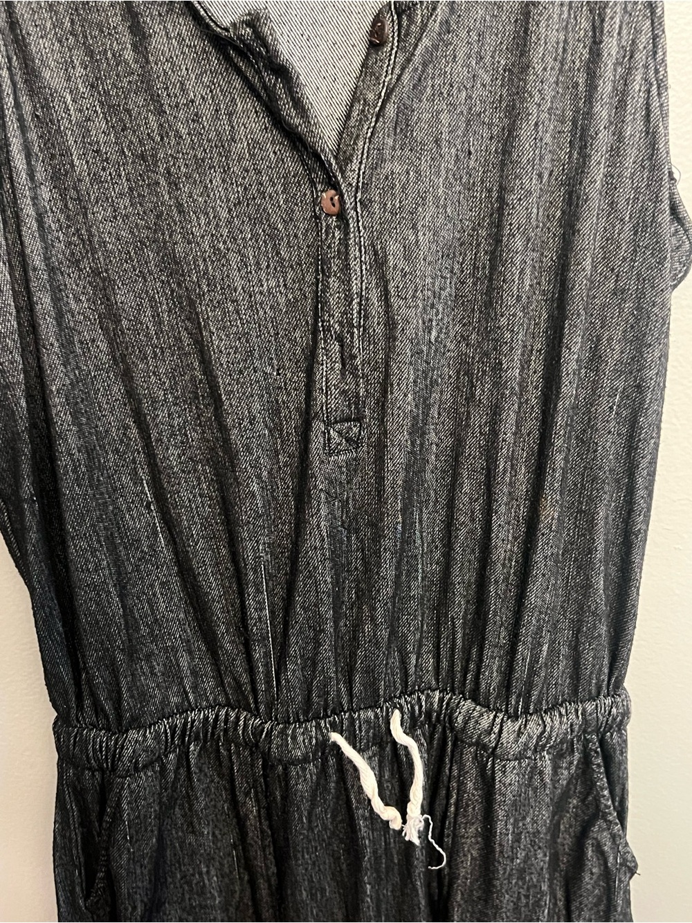 Women’s Gray Drawstring Jumpsuit